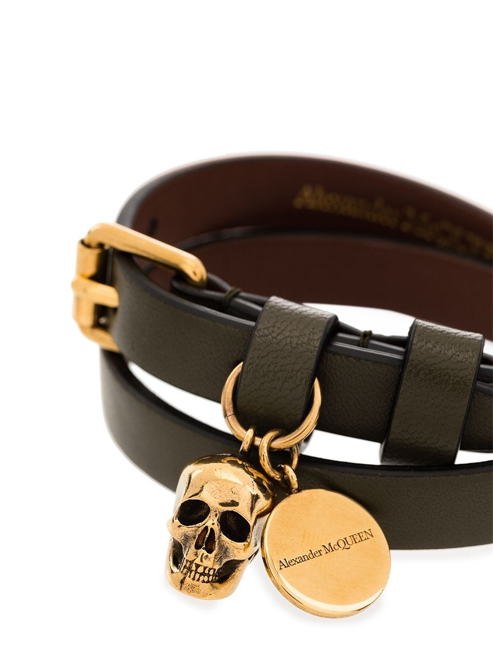 double wrap skull charm bracelet - 3