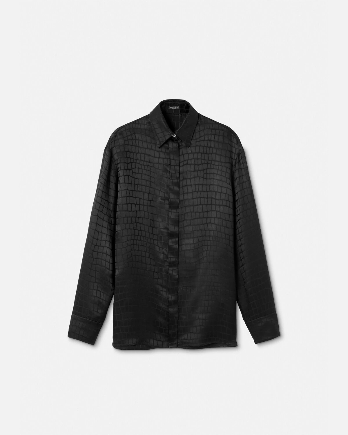Croc-Devoré Silk Blend Shirt - 1