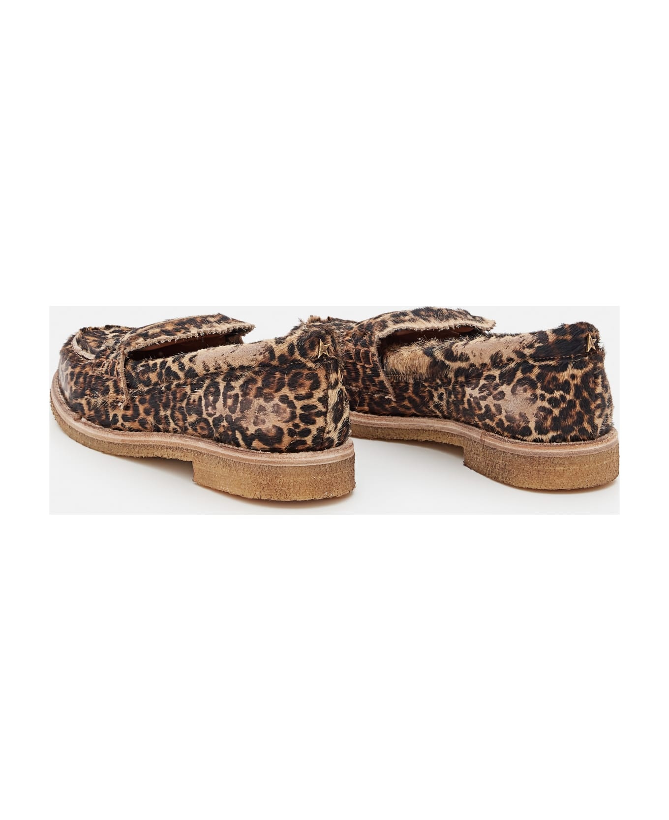Jerry Leopard Print Horsy Leather Loafers - 3