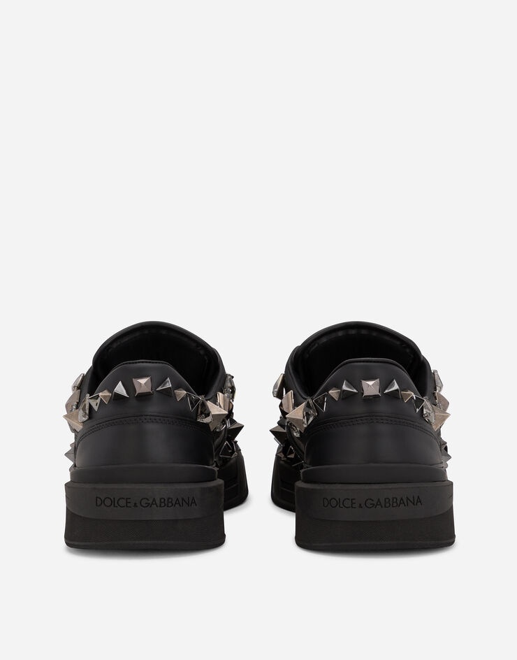 Calfskin nappa New Roma sneakers with studs - 3