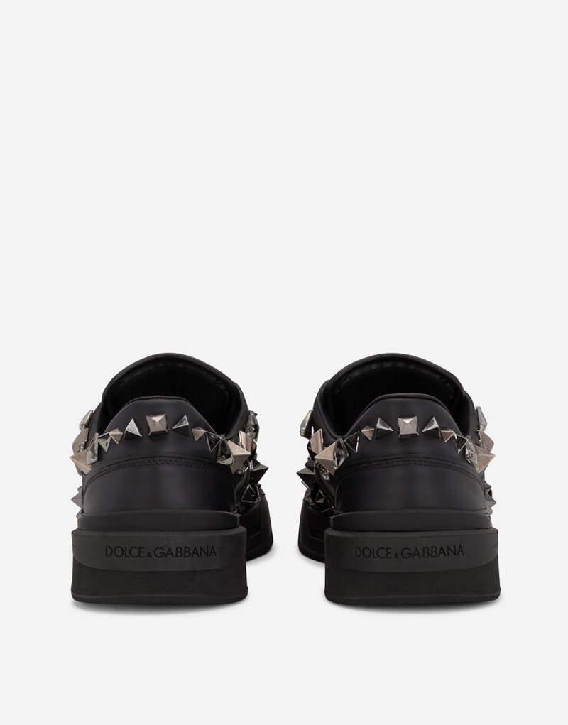 Calfskin nappa New Roma sneakers with studs 3