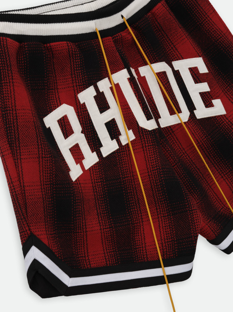 FLANNEL RHUDE COLLEGIATE COURT LOGO SHORT 5