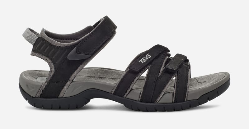 Women's Tirra Leather Hiking Sandal in Black 1