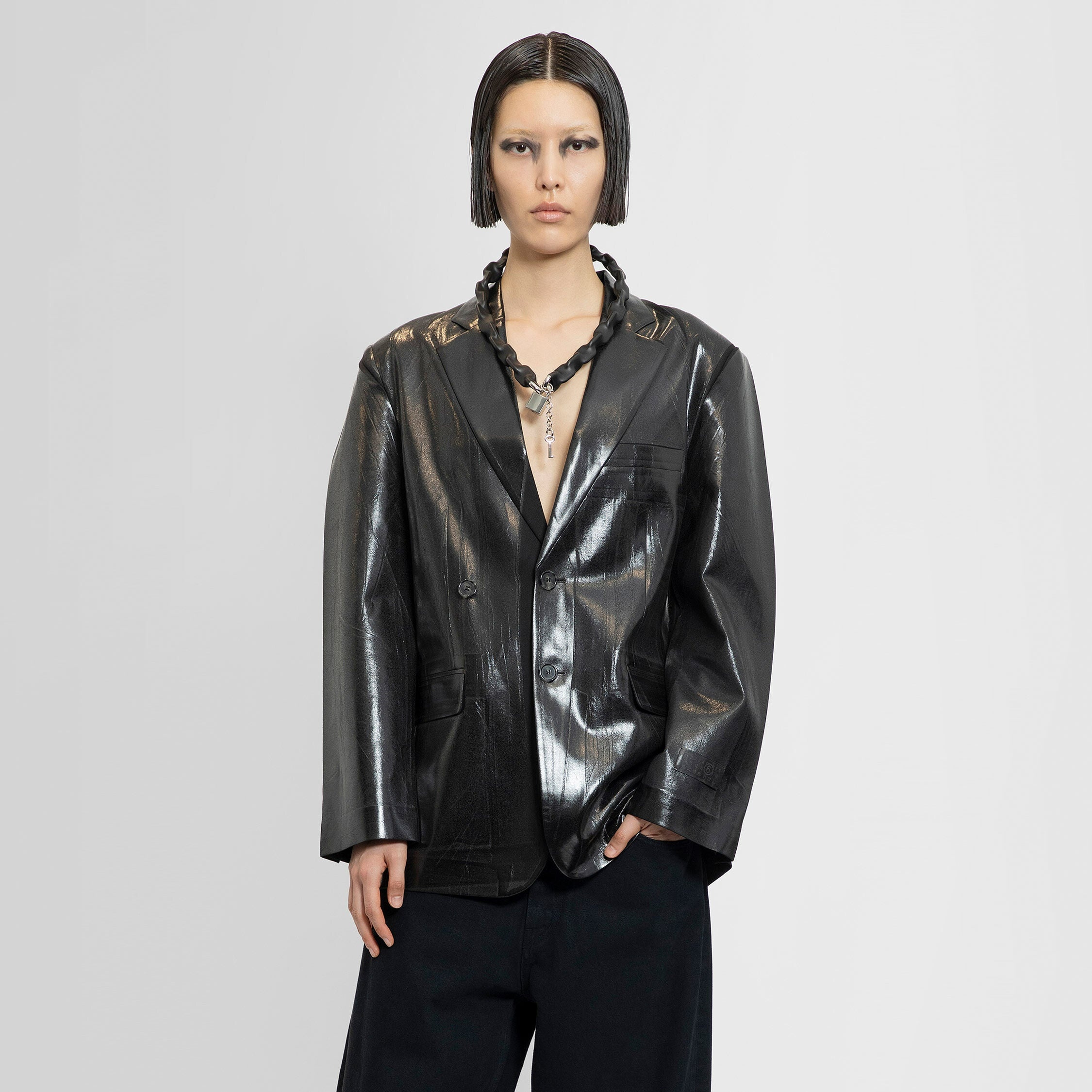 MM6 MAISON MARGIELA WOMAN BLACK BLAZERS - 7