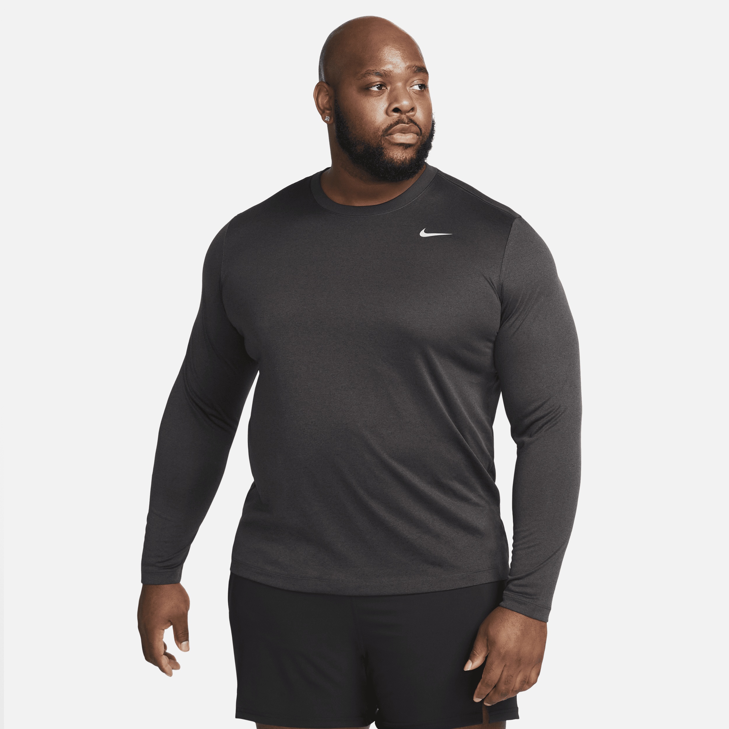 ■Nike■ Dry Fit Legend Long Sleeve Fitness Top M Black Matt Nike Men's Dri-FIT Legend Long Sleeve Fitness Top | Academy