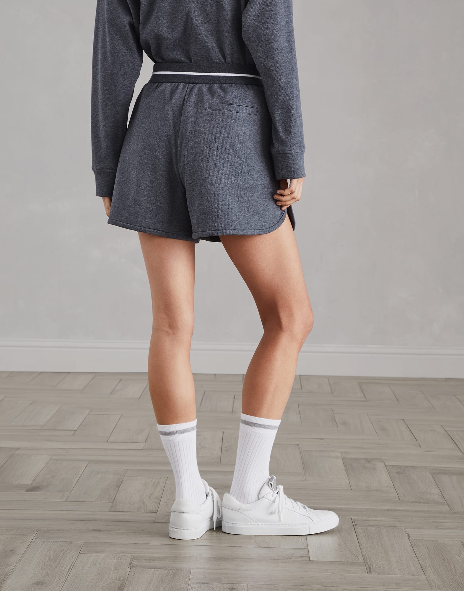 Techno cotton piqué shorts - 2