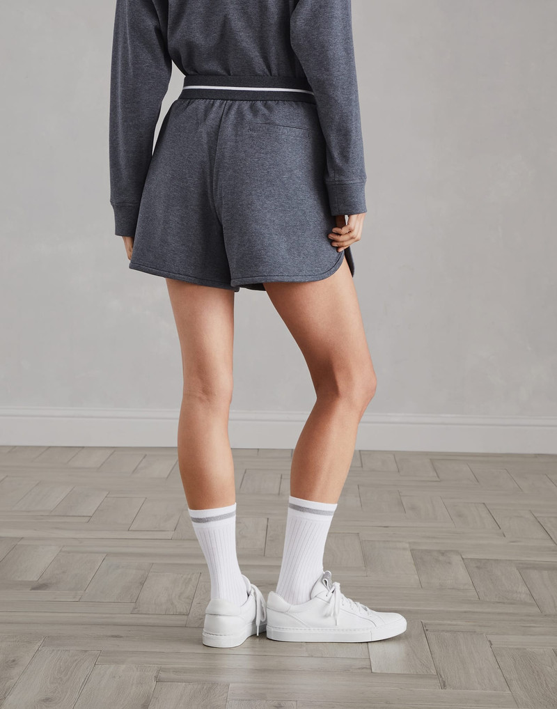 Brunello Cucinelli Techno cotton piqué shorts outlook