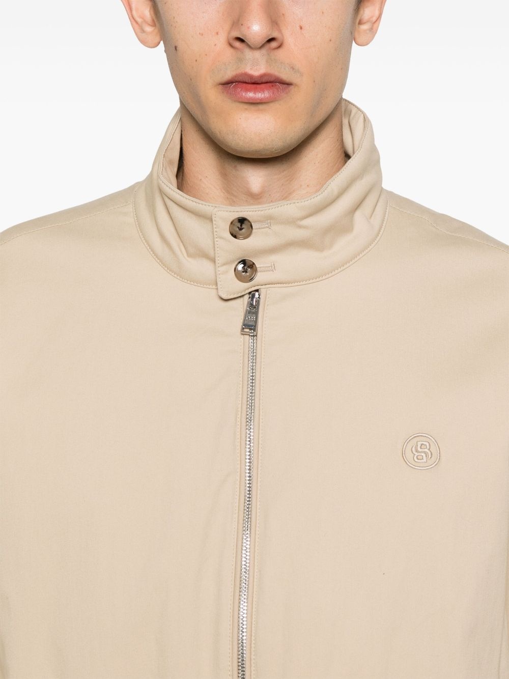 embroidered-double B bomber jacket - 5