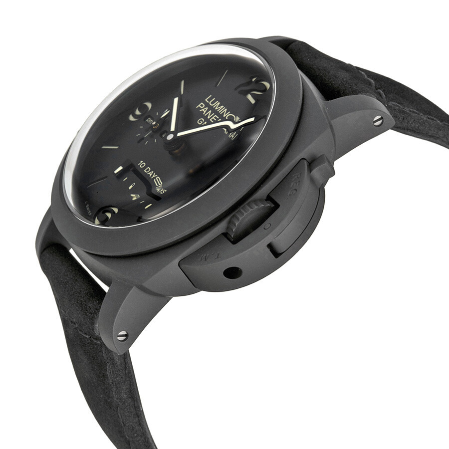 Pre-owned Panerai Luminor 1950 10 Days GMT Black Dial Men's Watch PAM00335 - 2