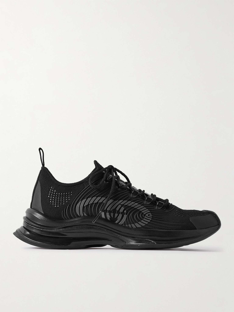Rubber-Trimmed Mesh Sneakers - 1