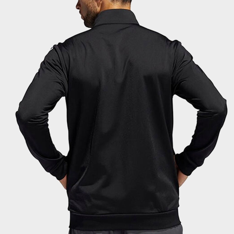 adidas Stand Collar Casual Sports Running Jacket Black FM5770 - 4