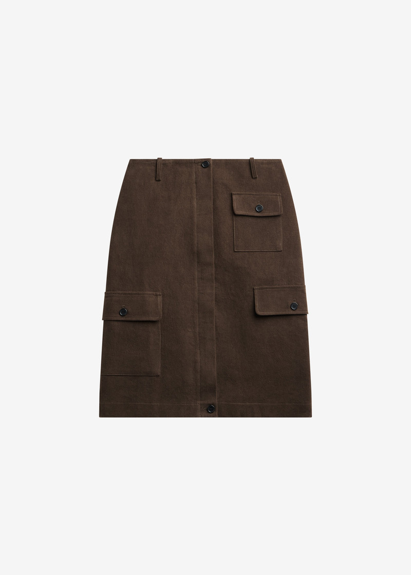 Mayenne Cargo Skirt - Brown 1