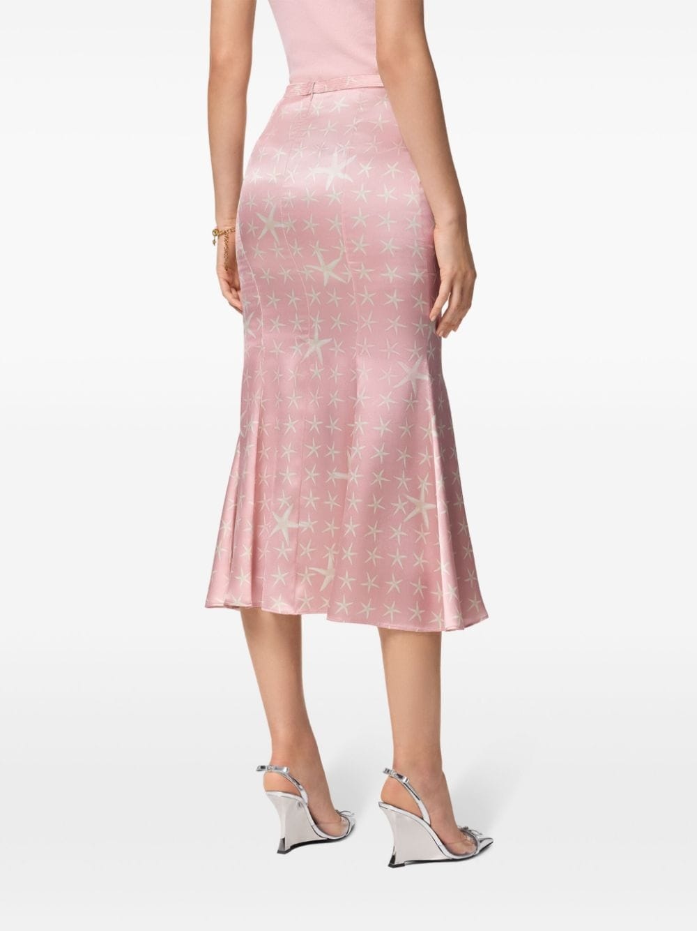 Stella Marina silk midi skirt - 4