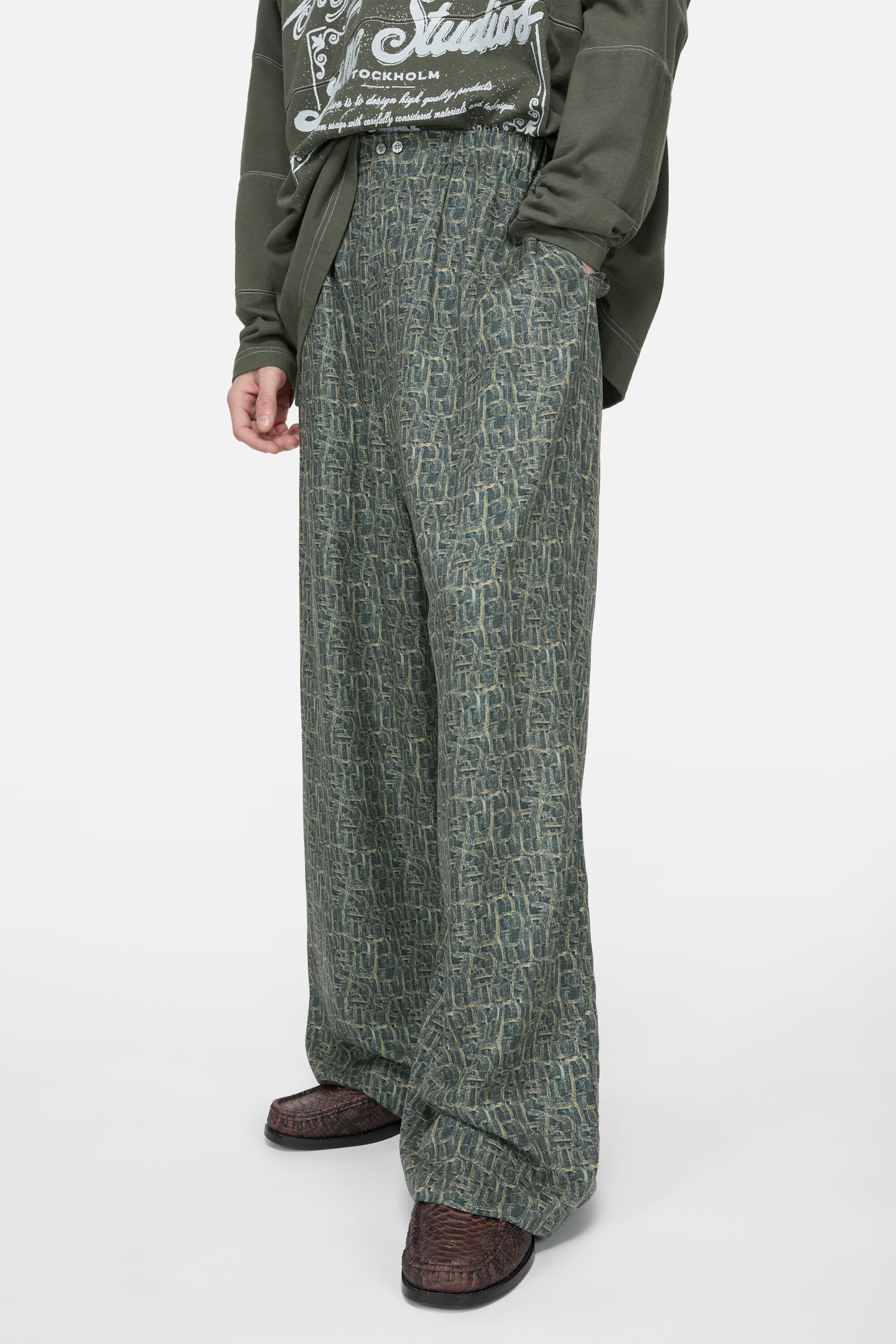 Monogram trousers - Blue multi - 4