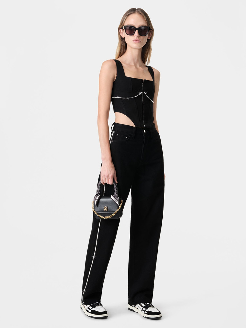 AMIRI WOMEN'S CRYSTAL TRIMMED CORSET TOP outlook
