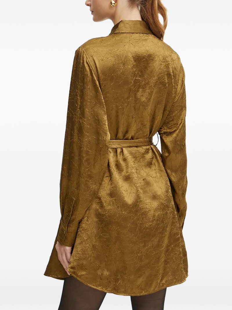 point-collar long-sleeve mini shirt dress 3