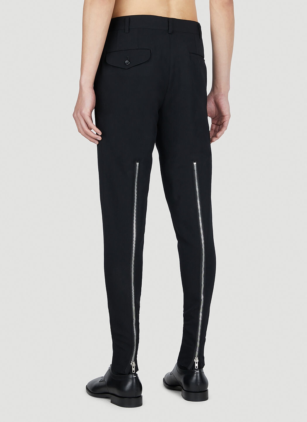 Zip Motif Pants - 4