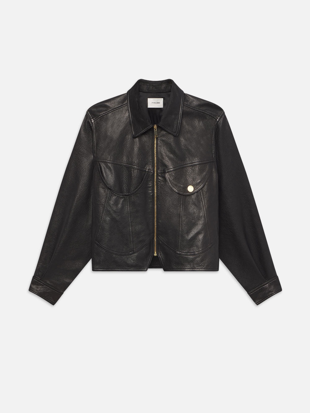 Leather Heart Jacket in Black - 1