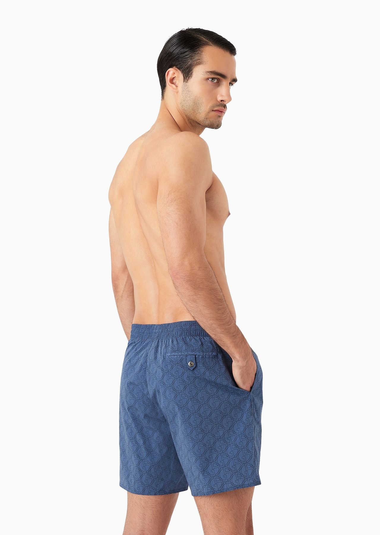 All-over logo print swim trunks - 3