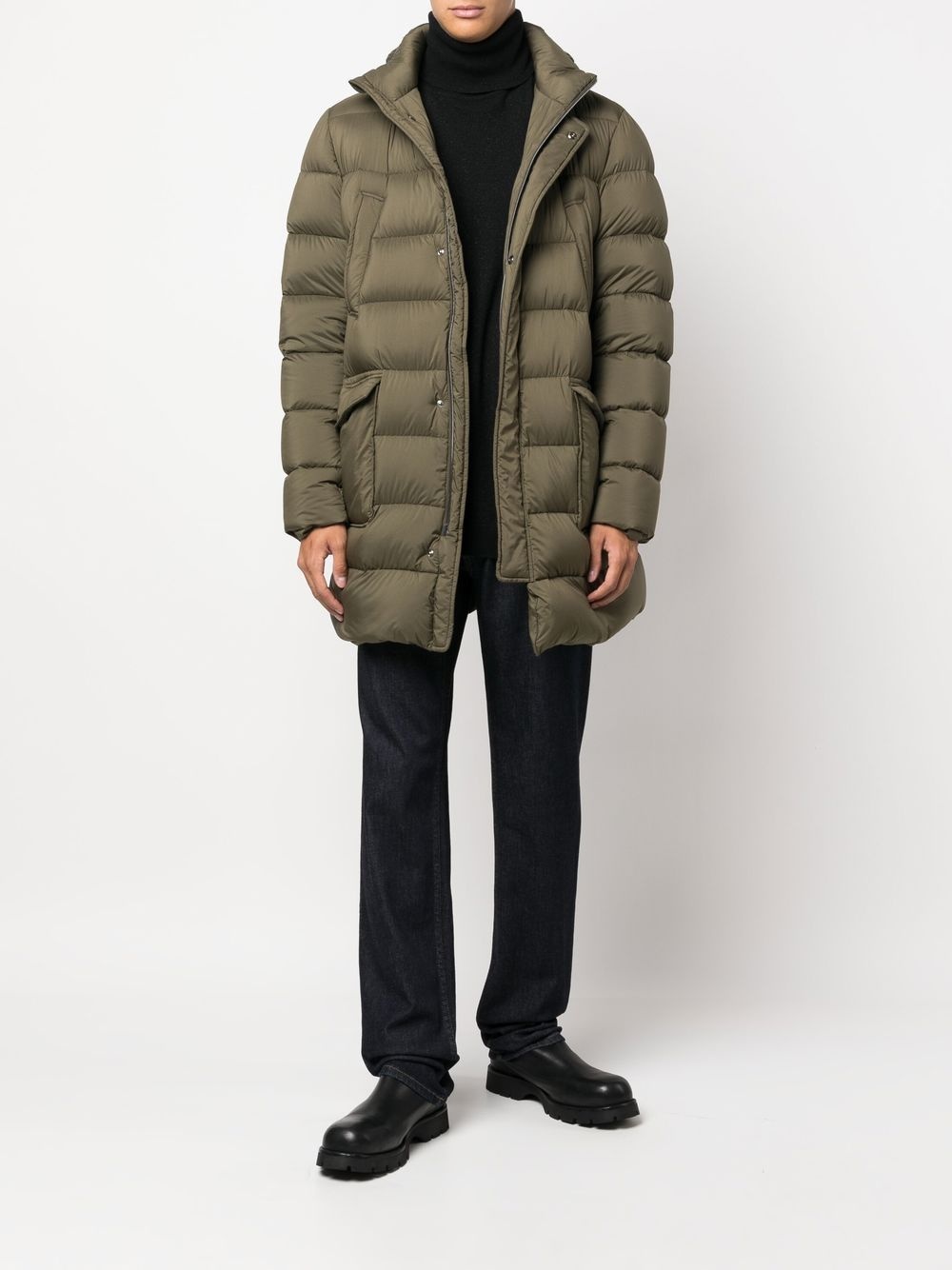 padded hooded down jacket - 2