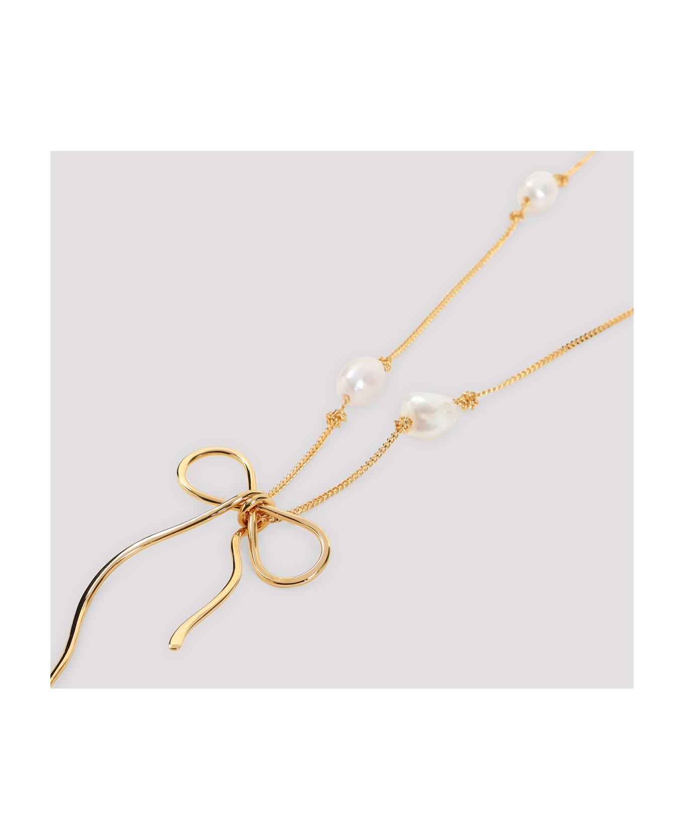 Brass And Pearl Necklace - 4