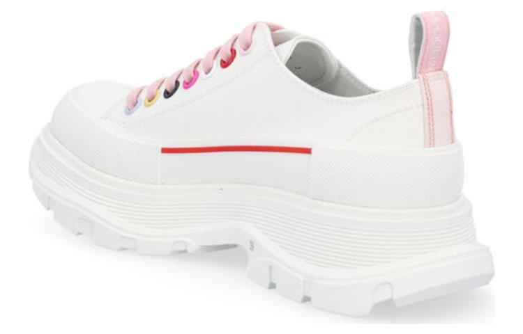 (WMNS) Alexander McQueen Tread Slick Low Lace Up 'White Multicolor' 611705W4MVV9650 - 4