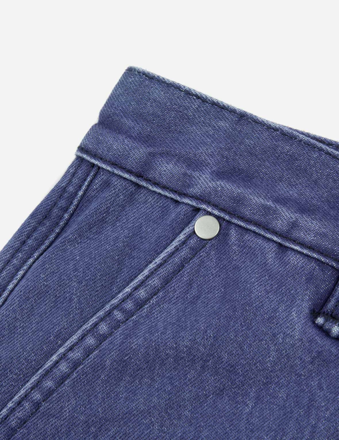 Daicock with Fringed Edges Baggy Fit Work Jeans - 10