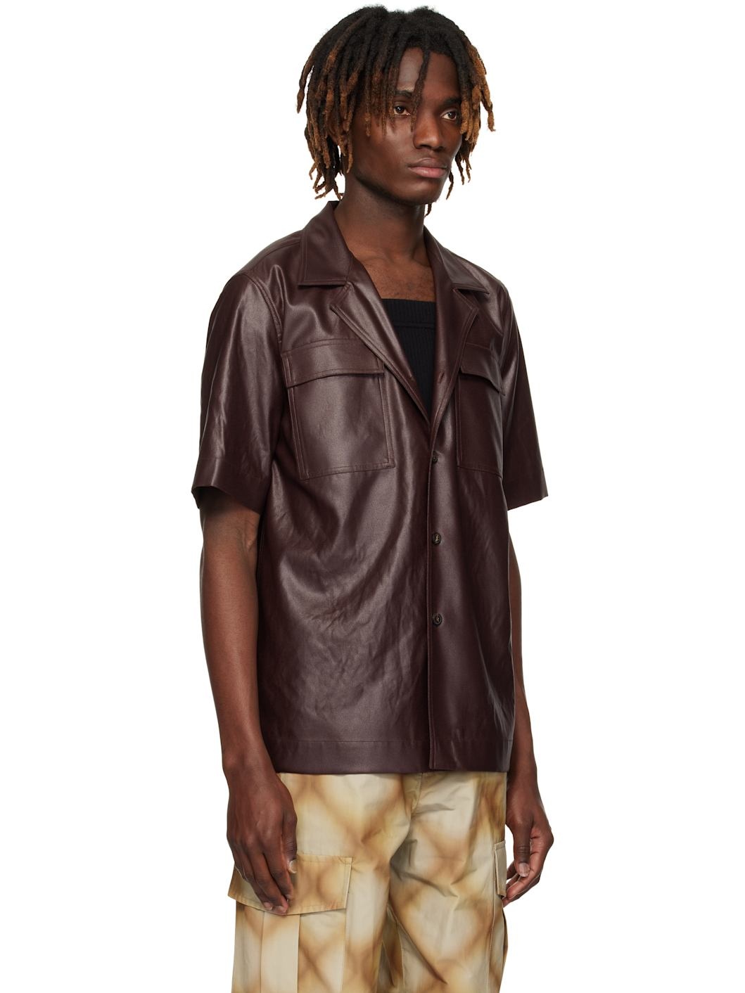 Burgundy Flap Pocket Shirt - 2