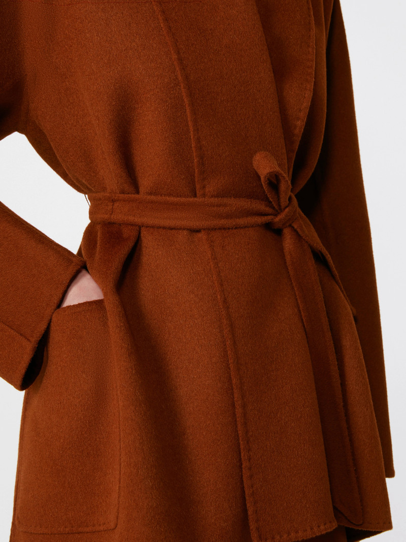 DANZATORE Camel robe-style jacket - TERRA COTTA 5
