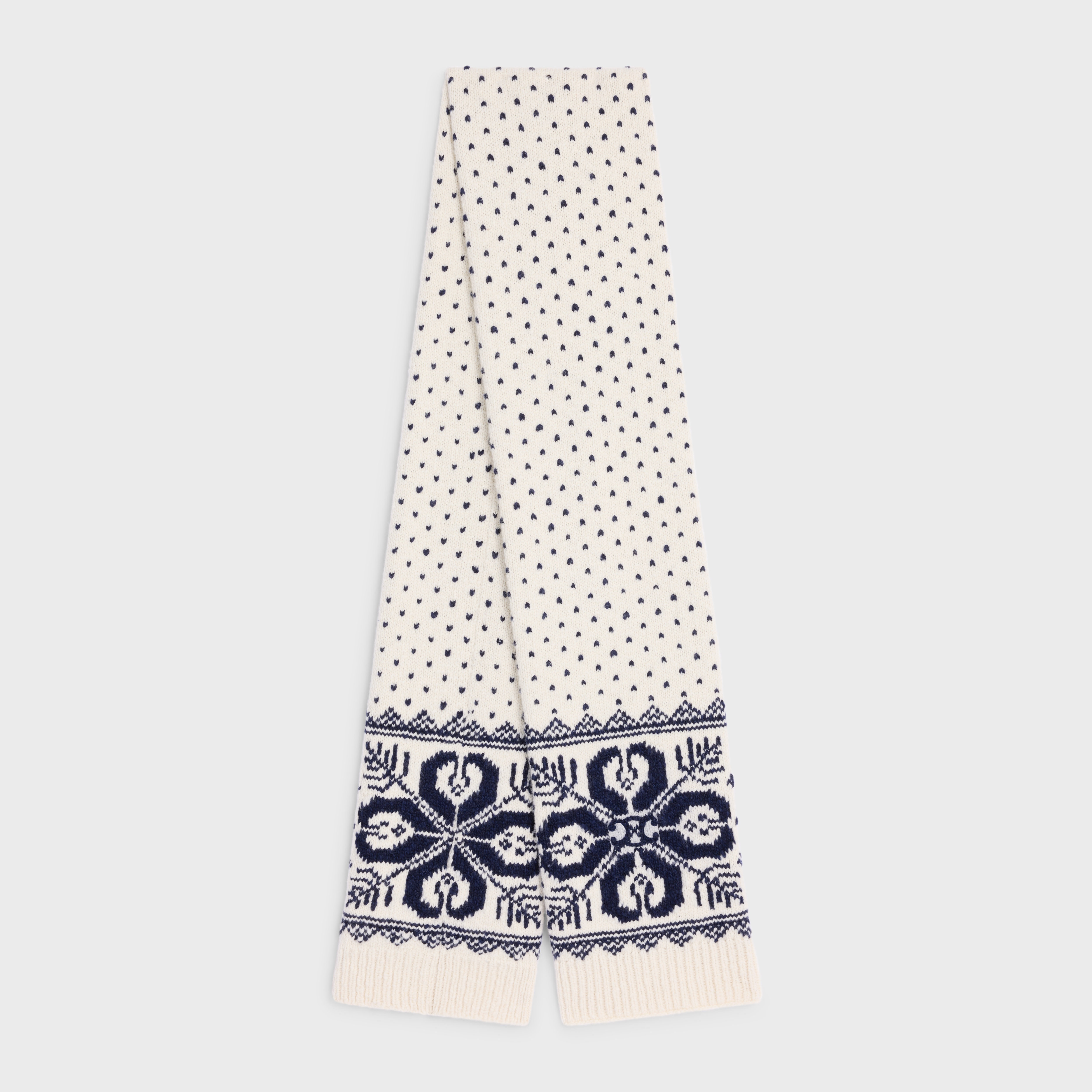 scarf in fair isle wool - 2