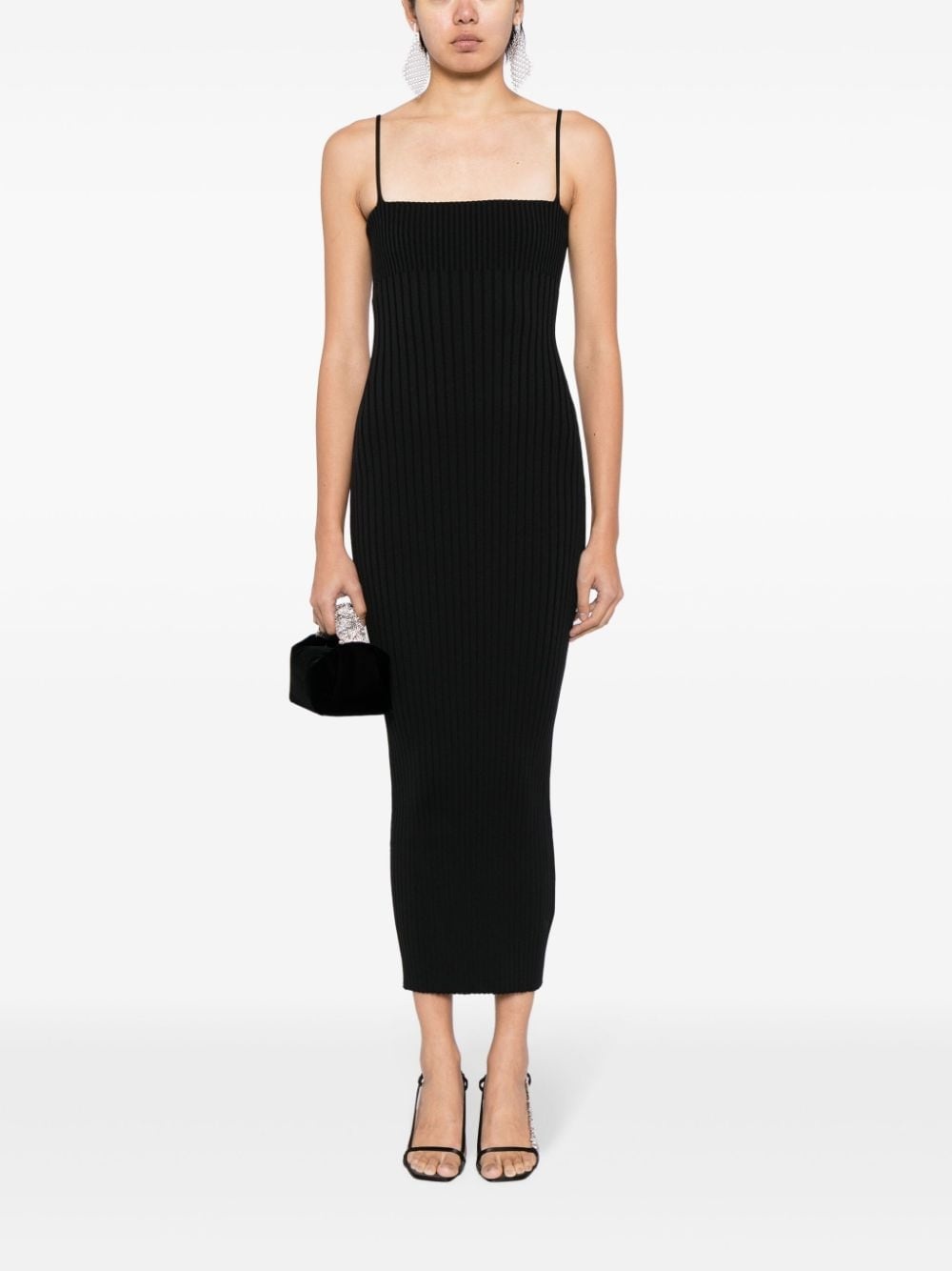 ribbed midi dress - 2