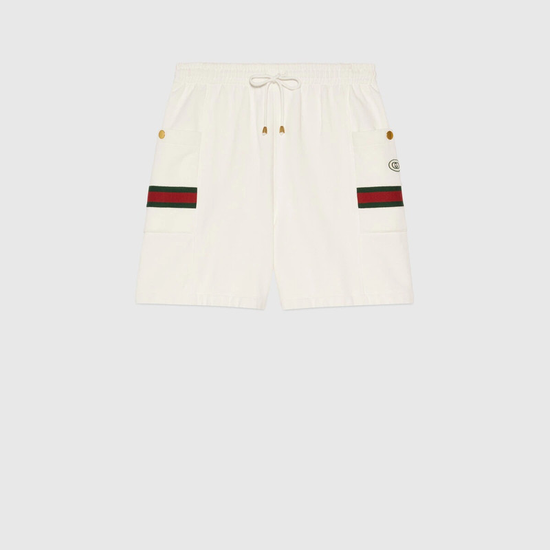 Jersey jogging shorts with Web 1