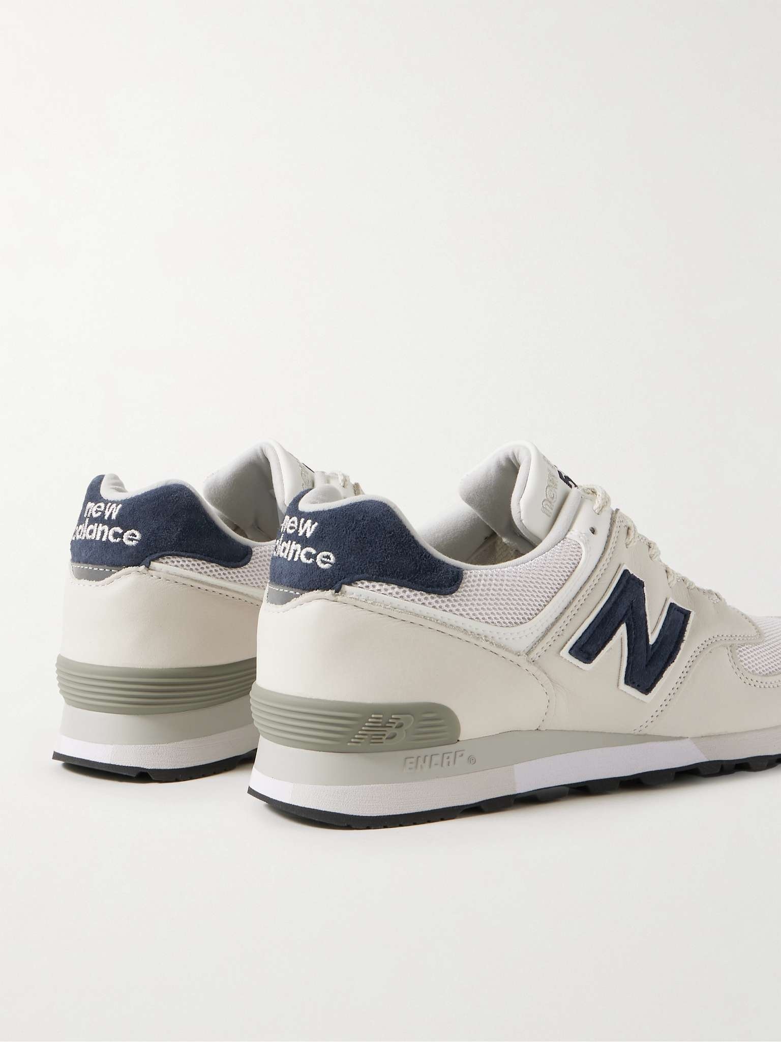 New Balance 576 Suede-Trimmed Leather and Mesh Sneakers | REVERSIBLE