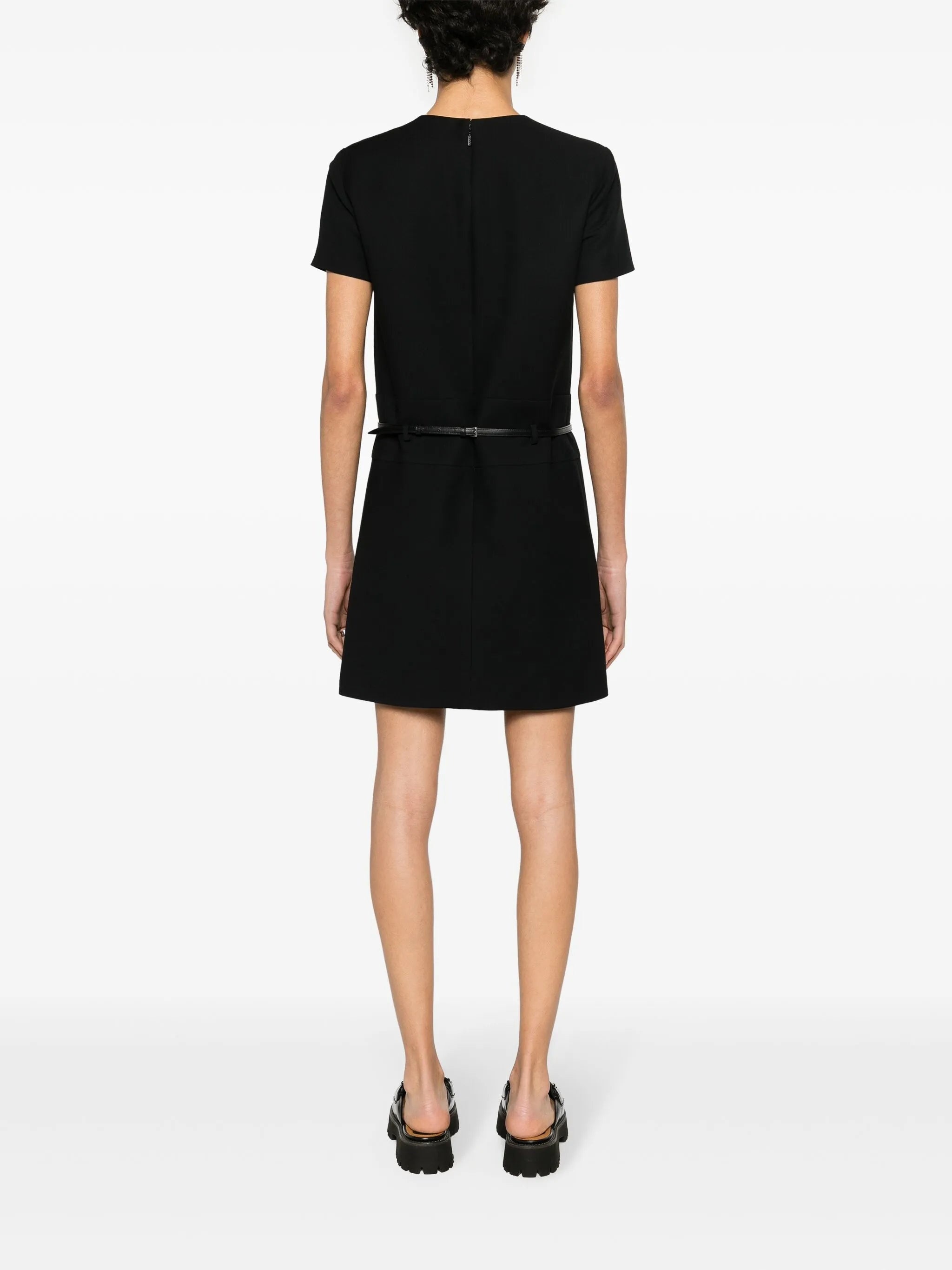Horsebit-detail Wool Minidress - 5