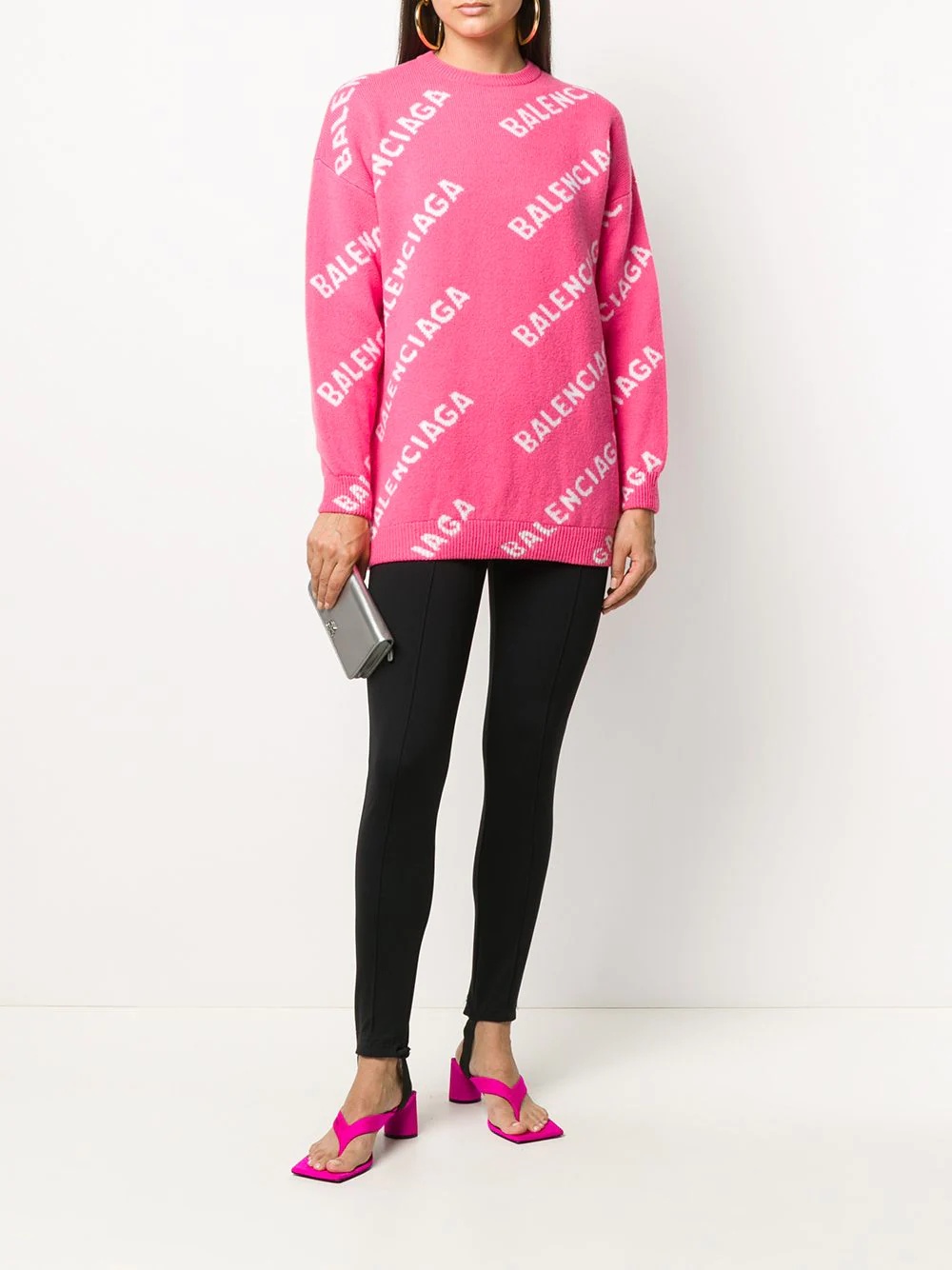 all-over logo-print jumper - 2