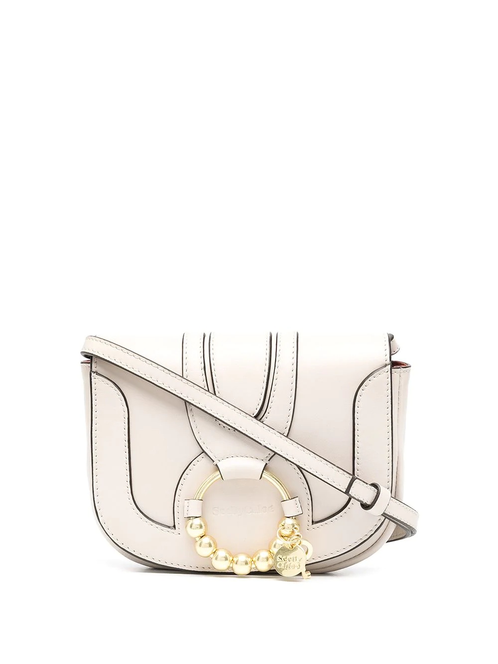 embellished leather crossbody bag - 1