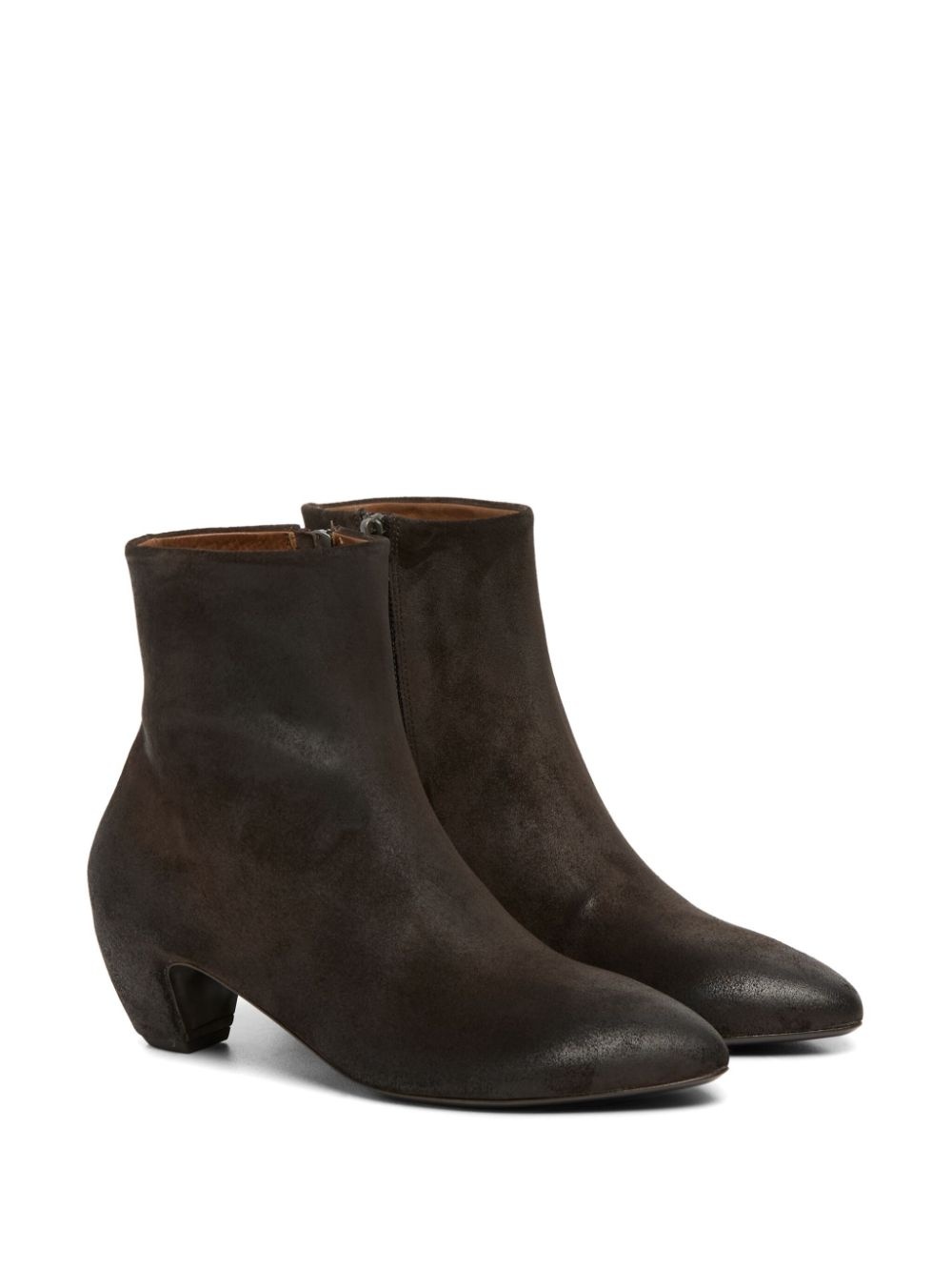 pointed-toe suede ankle boots - 2