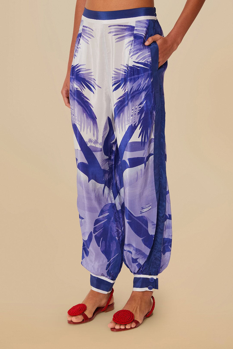 FARM RIO Blue Fresh Table Scarf Pajama Pants outlook