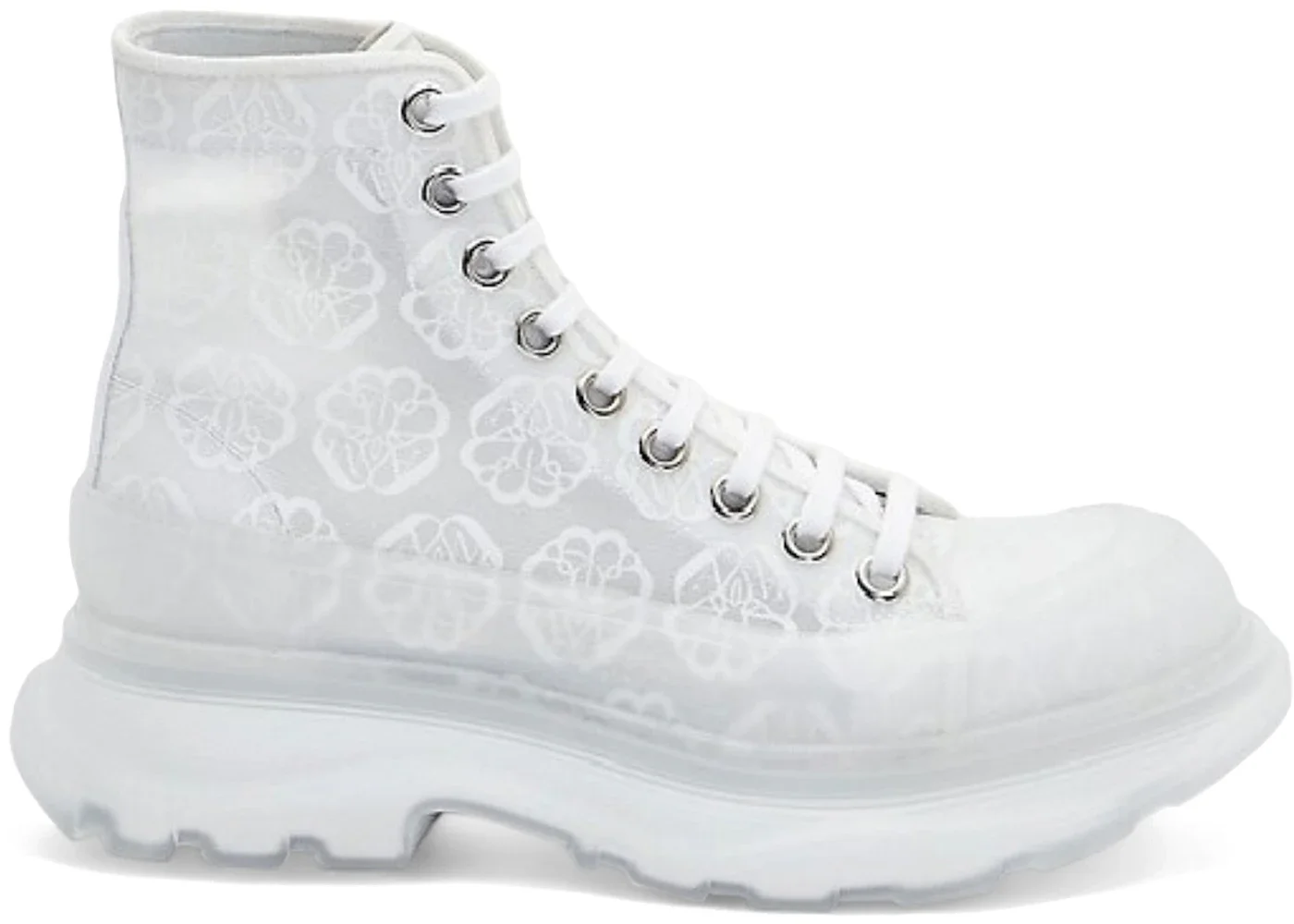 Alexander McQueen Tread Slick Boot White Transparent (Women's) - 1