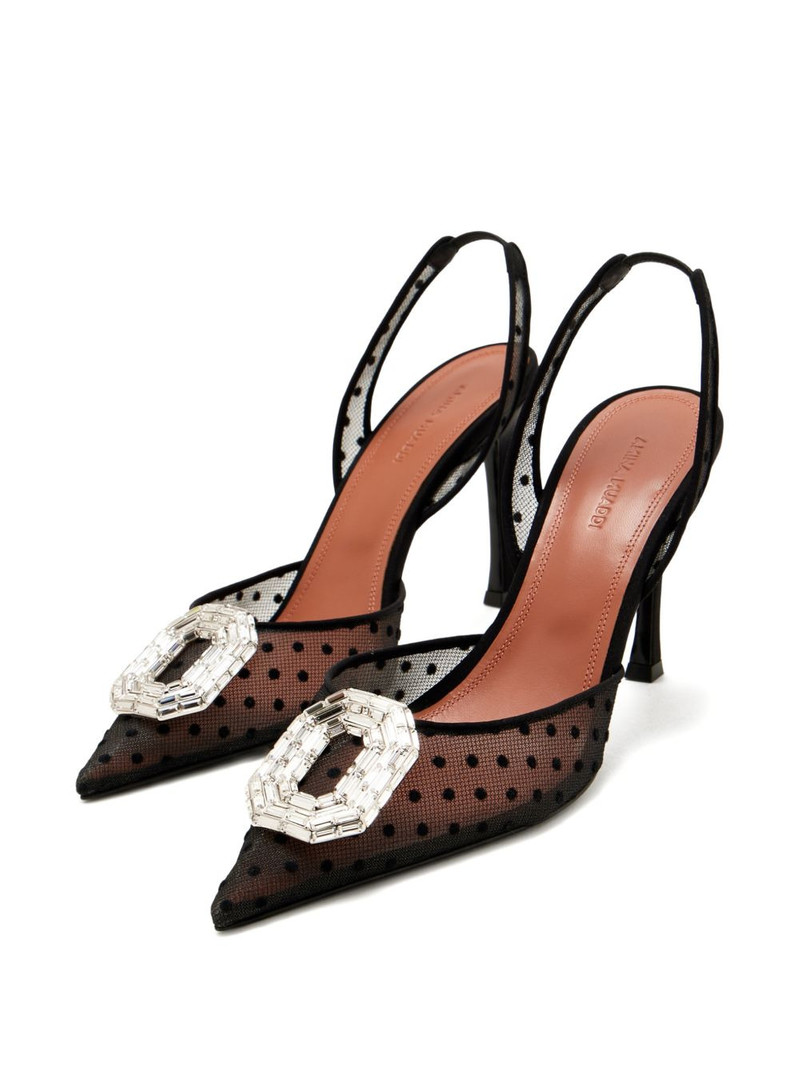 Amina Muaddi Camelia polka-dot pumps outlook