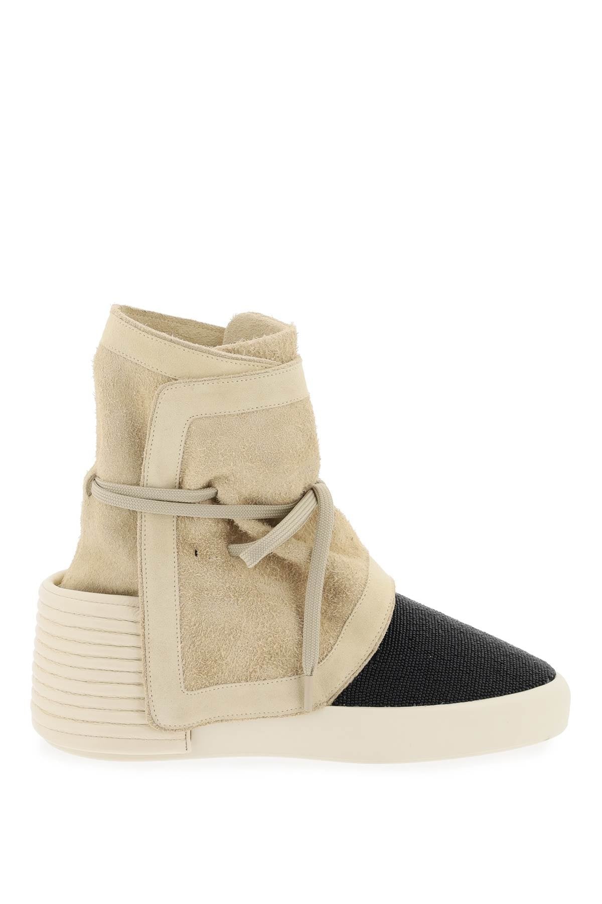 Sneakers Moc High In Pelle Scamosciata E Perline - 1