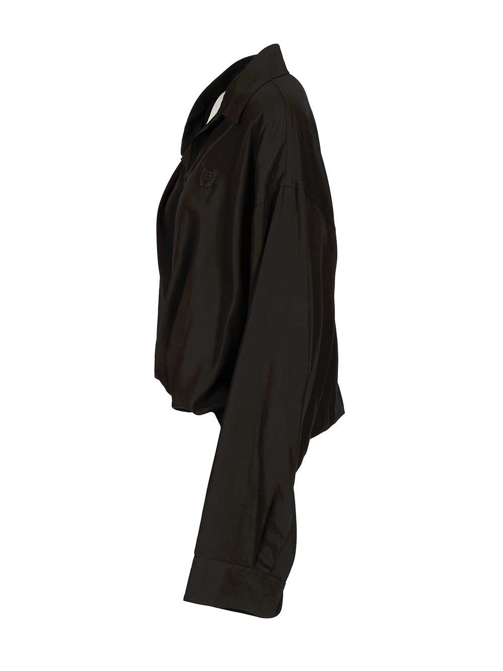 One Shoulder Shirt Shirts Black - 3