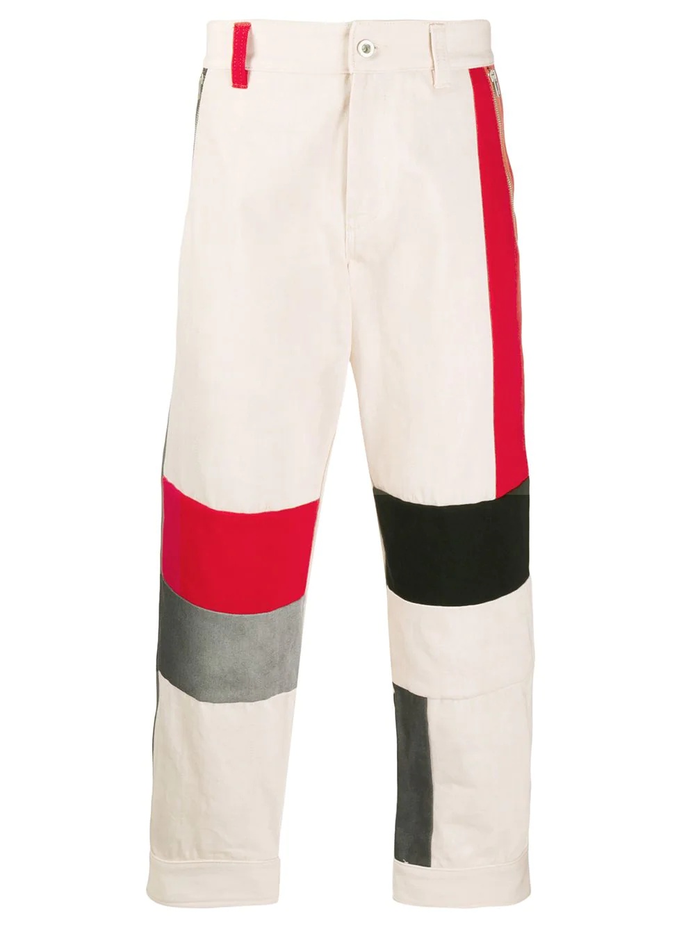 colour block trousers - 1