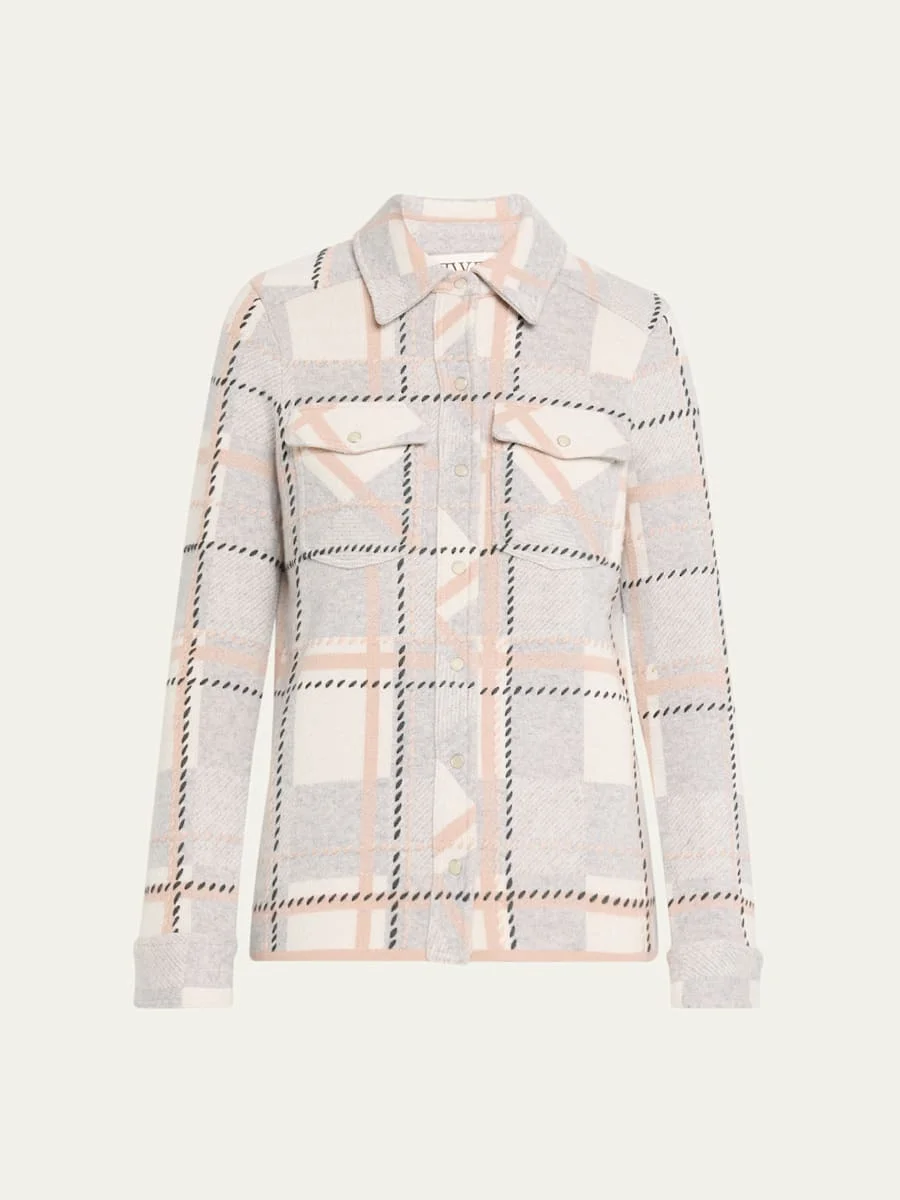 Ranchers Plaid Cashmere Cardigan - 1