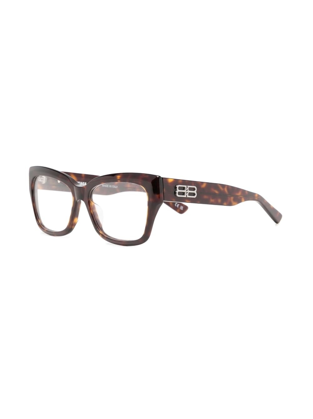 logo-plaque tortoiseshell glasses - 4