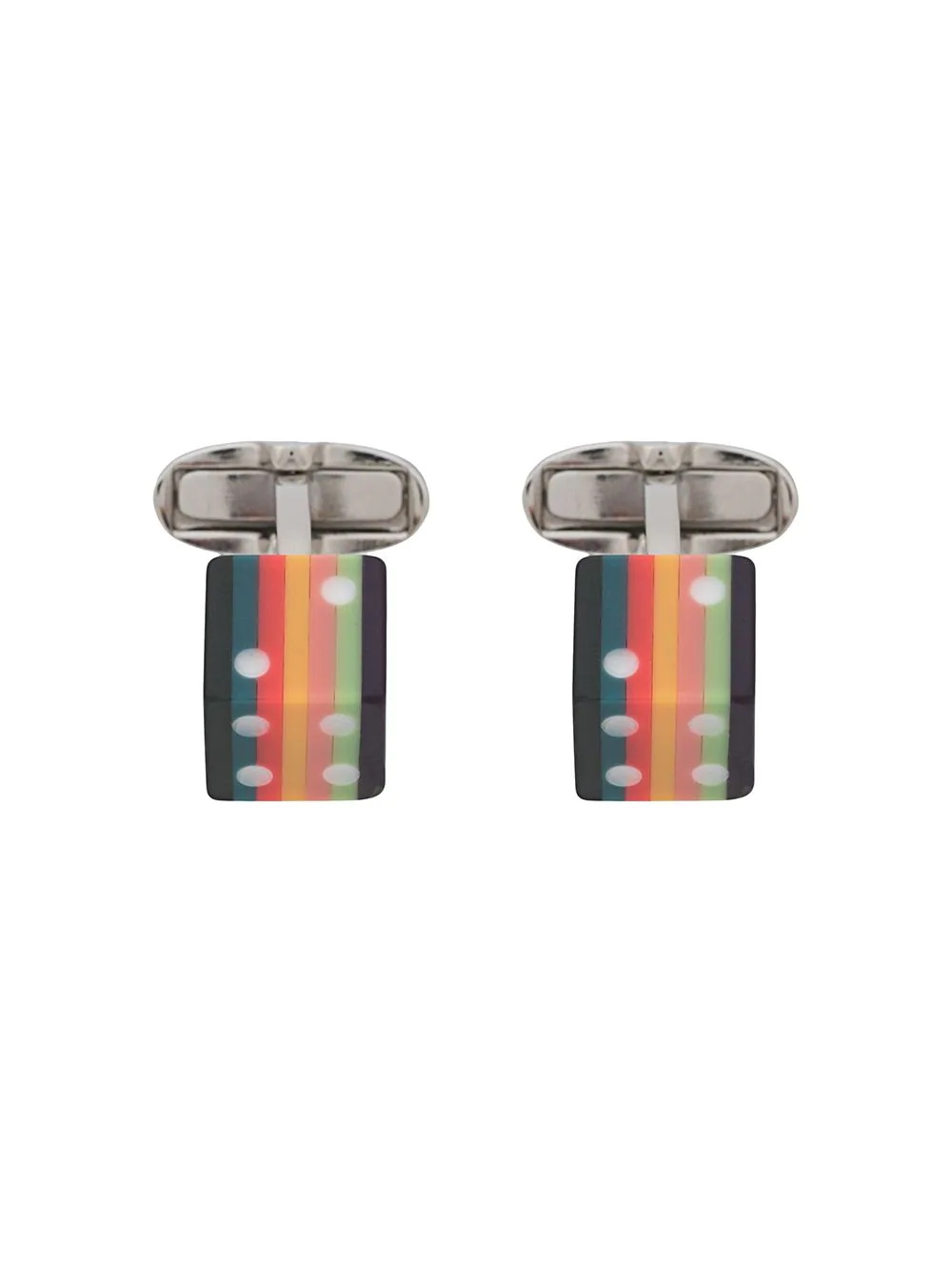 striped dice cufflinks - 1