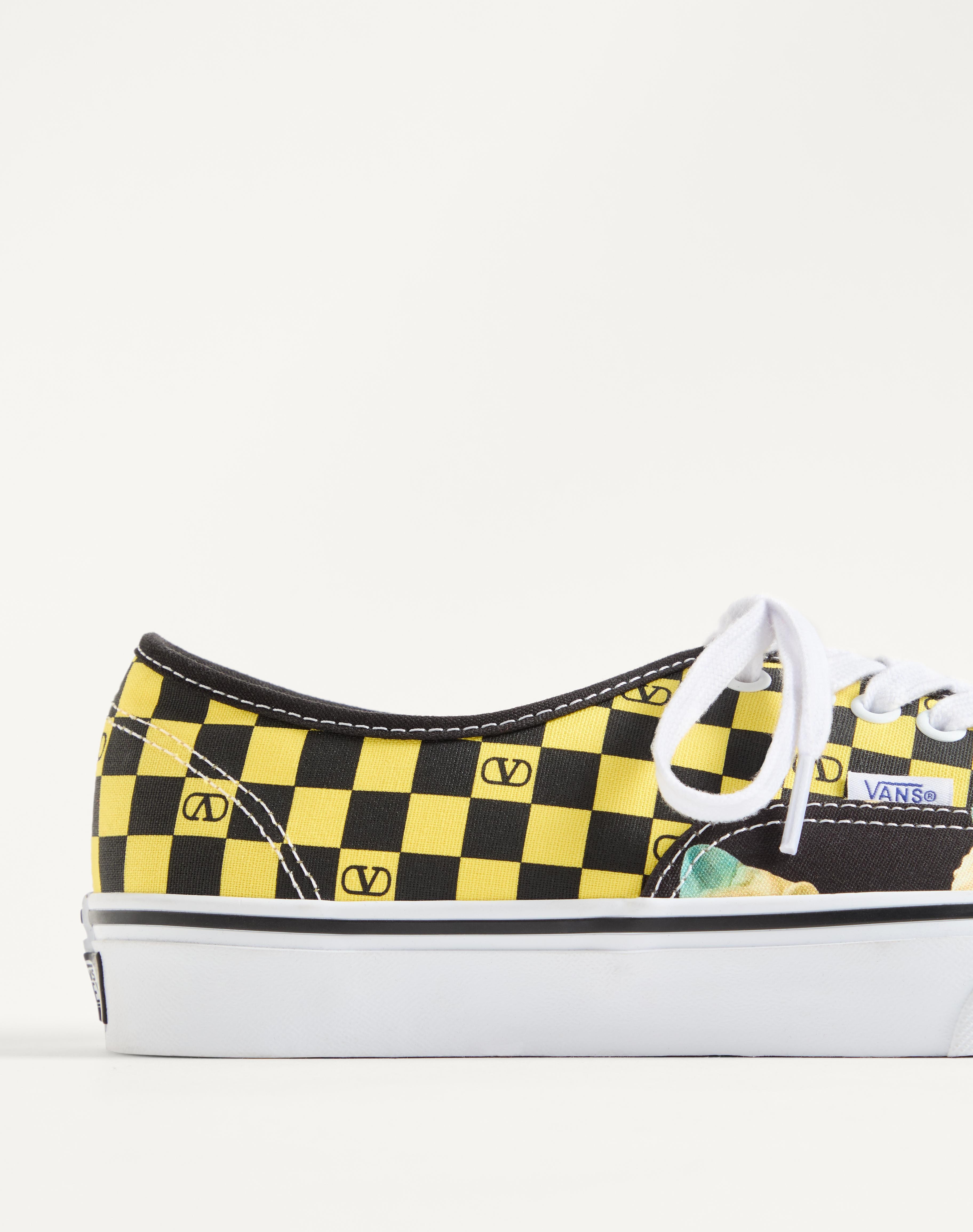 VALENTINO GARAVANI AND VANS LOW-TOP FABRIC TRAINER WITH VLOGO CHECKERBOARD PRINT AND LE CHAT DE LA M - 8