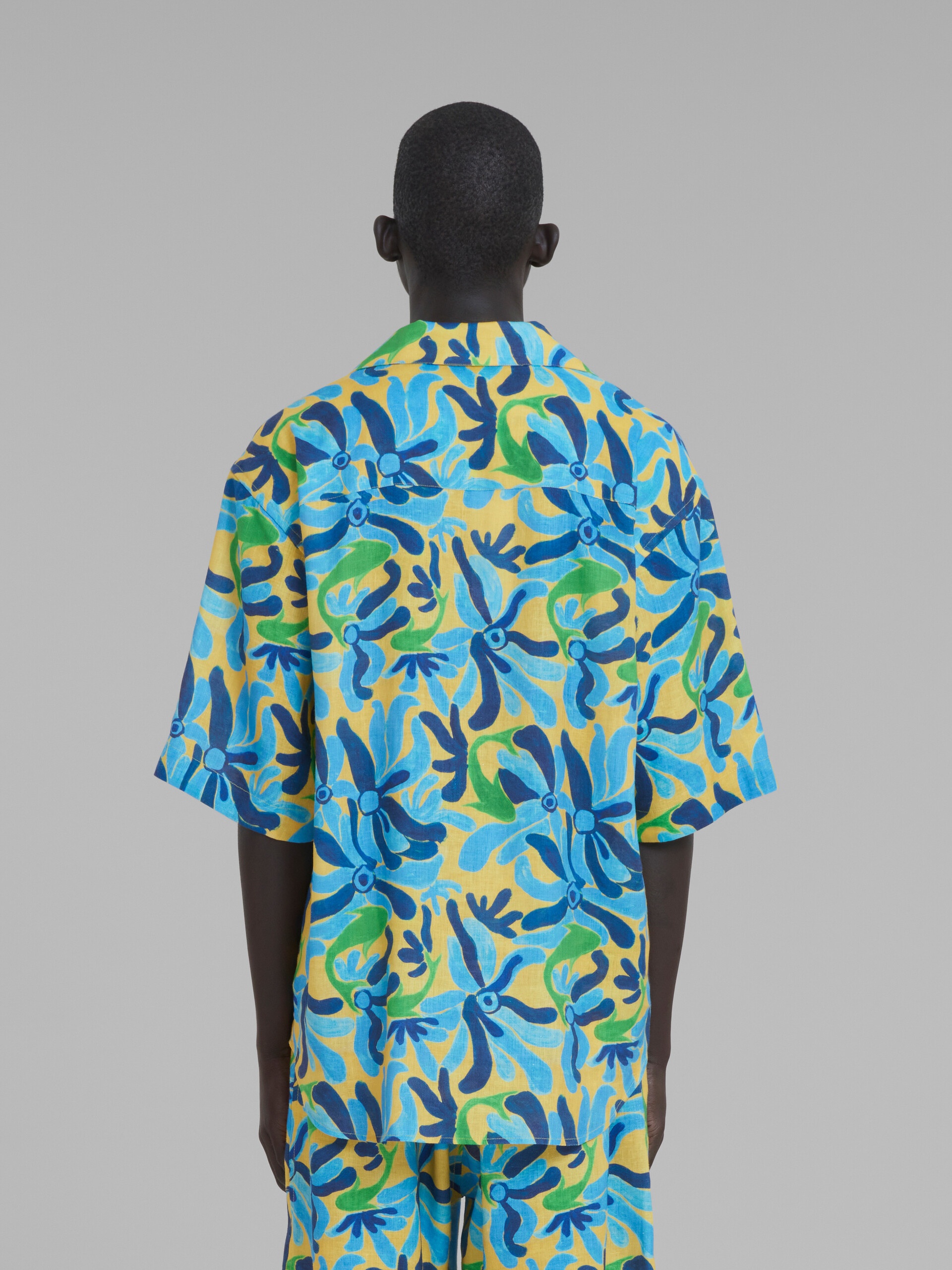 MARNI X NO VACANCY INN - GAUZE SHIRT WITH CHIPPY FISHES PRINT - 3