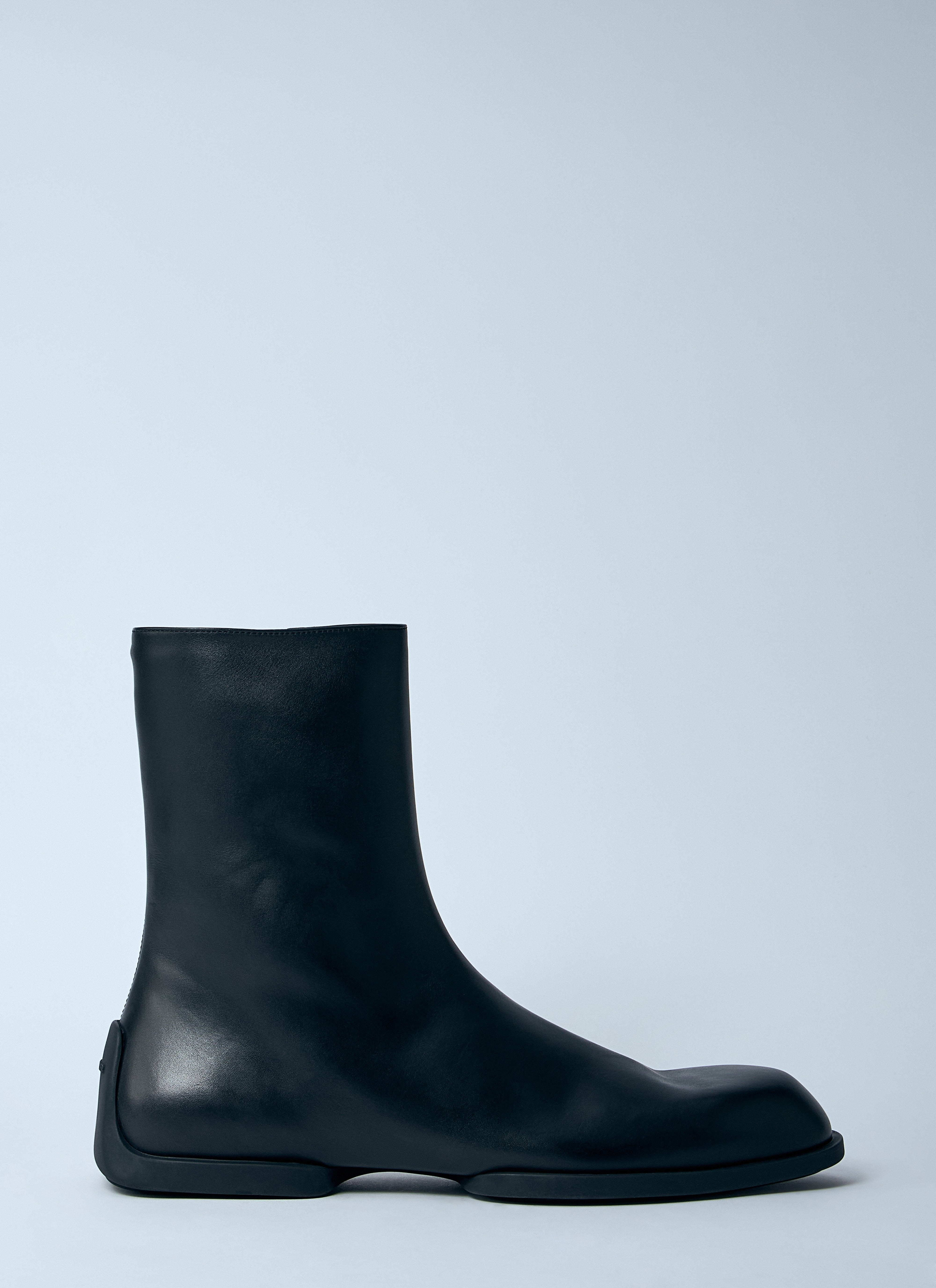 Jil Sander Men Leather Zip-Up Ankle Boot - 7