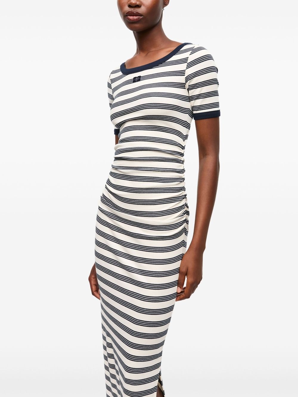 striped T-shirt dress - 4